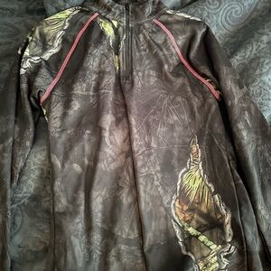 Mossy Oak Camouflage Jacket with Pink Highlights
